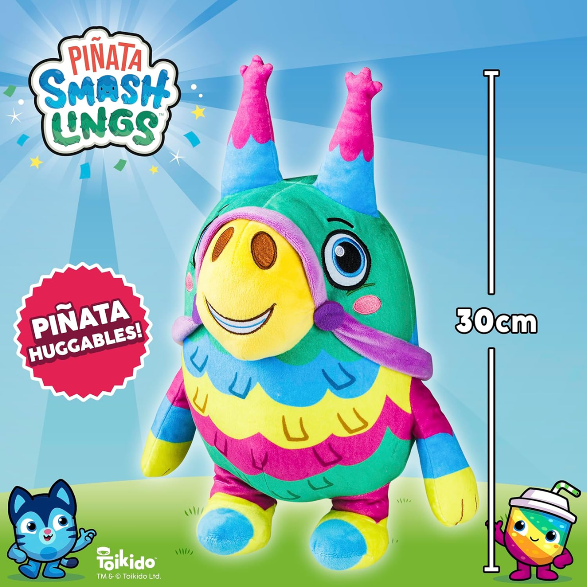 Piñata Smashlings Peluche abrazable, burro deslumbrante, juguetes Roblox de Toikido