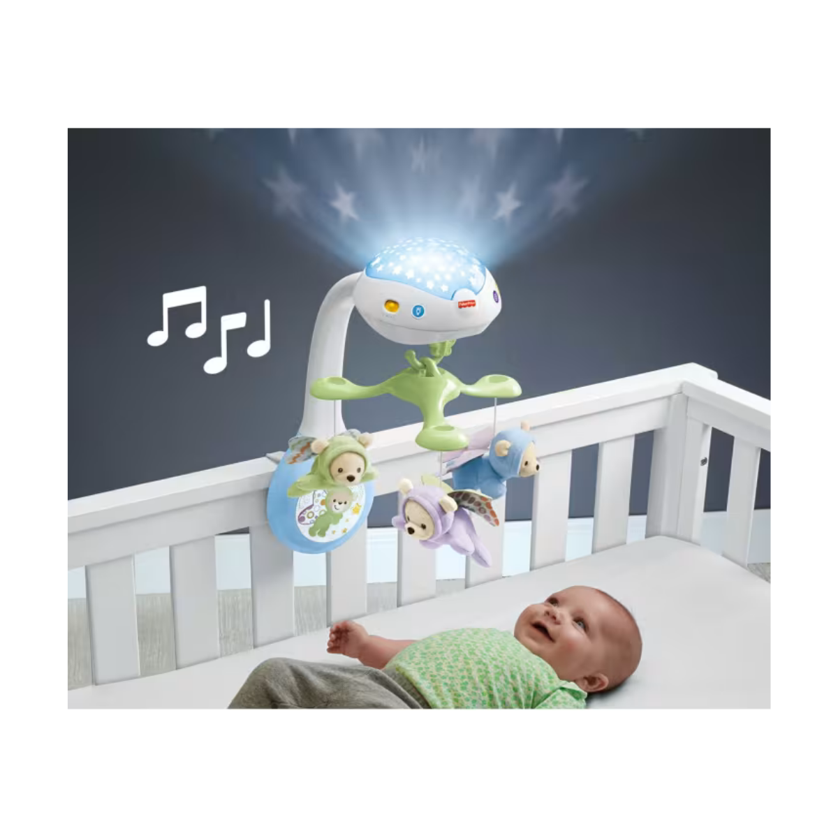 Fisher Price Movil Proyector 3 en 1 musical a control remoto