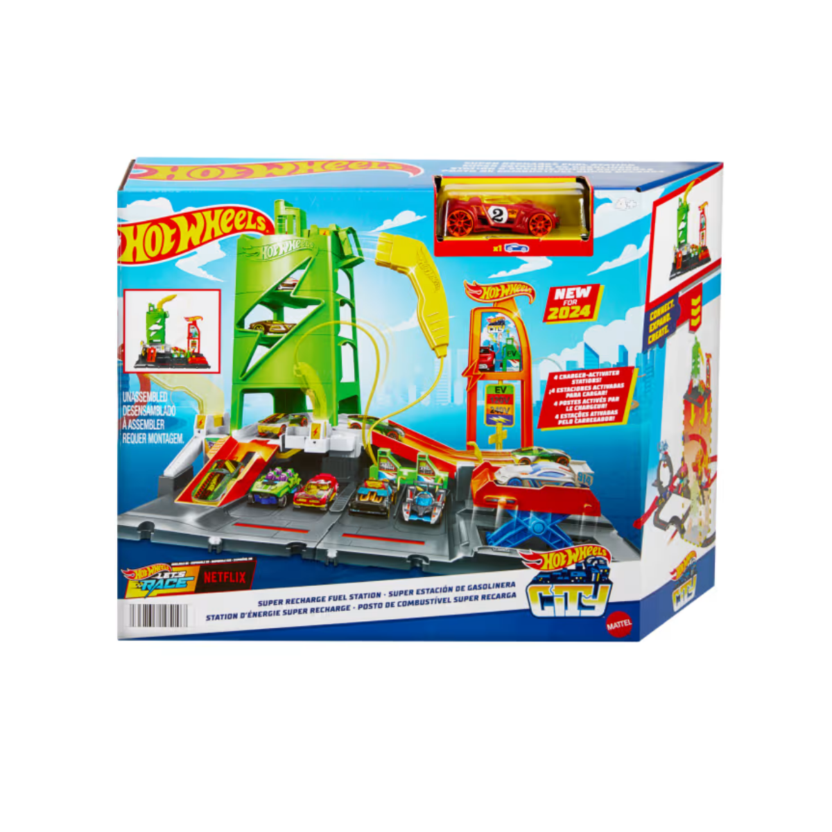 Hot Wheels City Estación De Gasolina Super Recarga Mattel