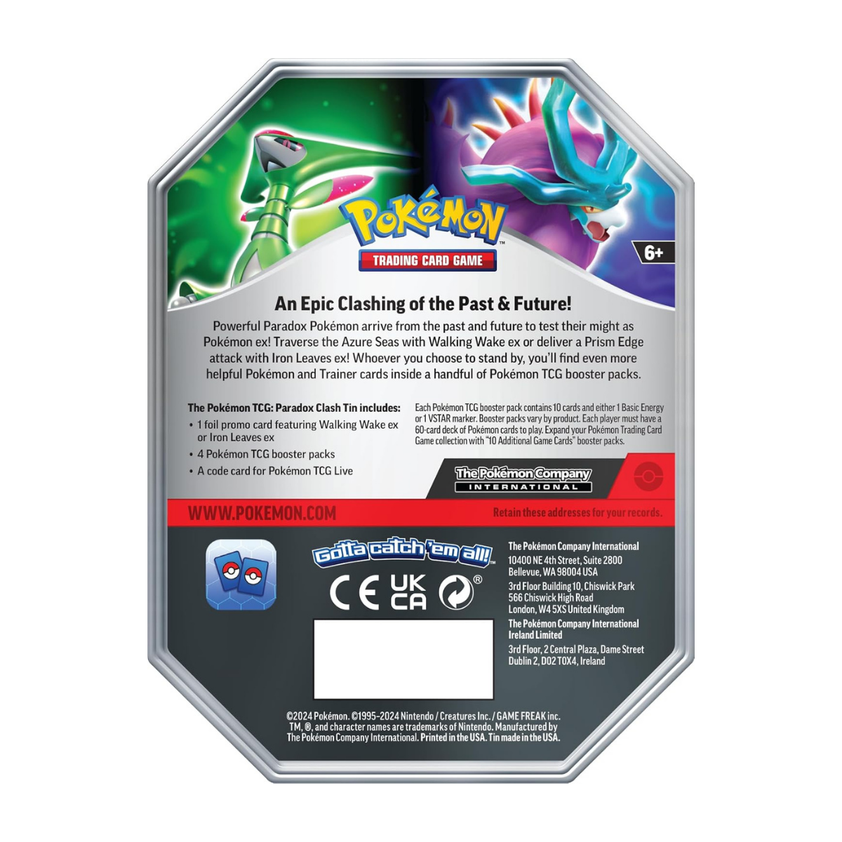 POKEMON TCG: Paradox Clash TIN: Hojas de Hierro EX en español