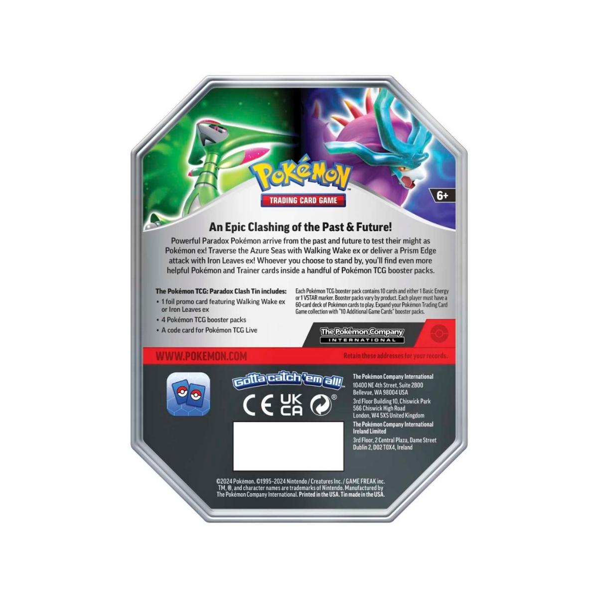 Pokémon TCG: Paradox Clash Tin Walking Wake ex