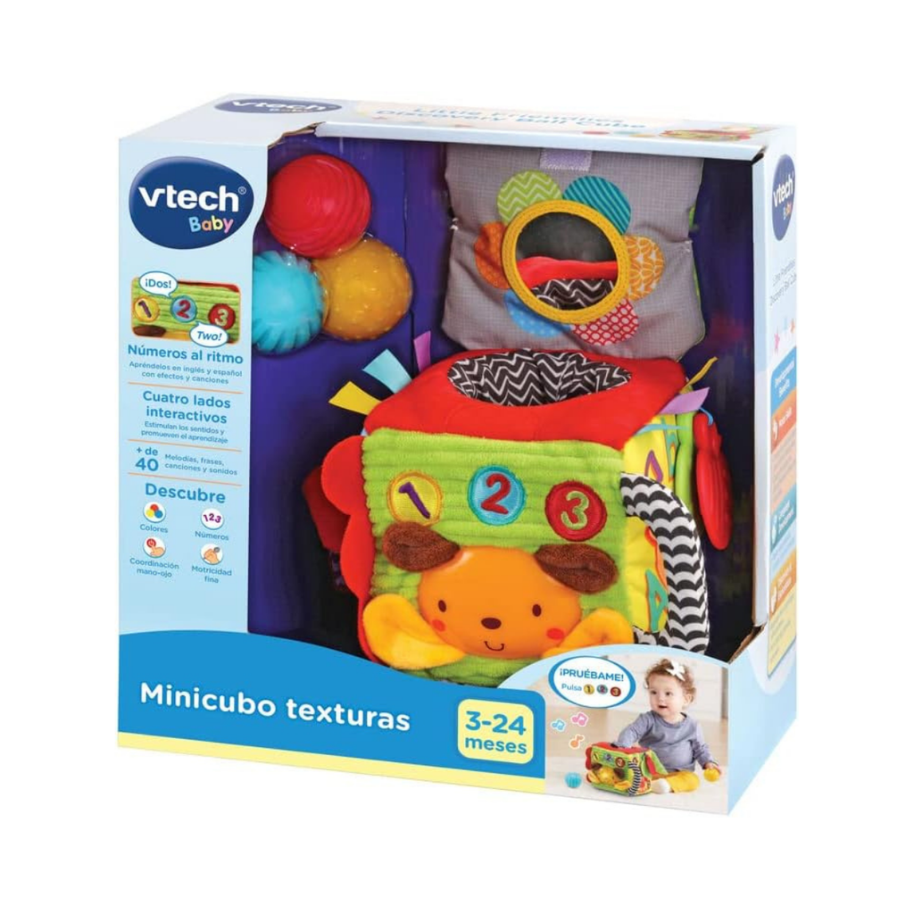 VTech Cubo sensorial suave e inteligente, multicolor