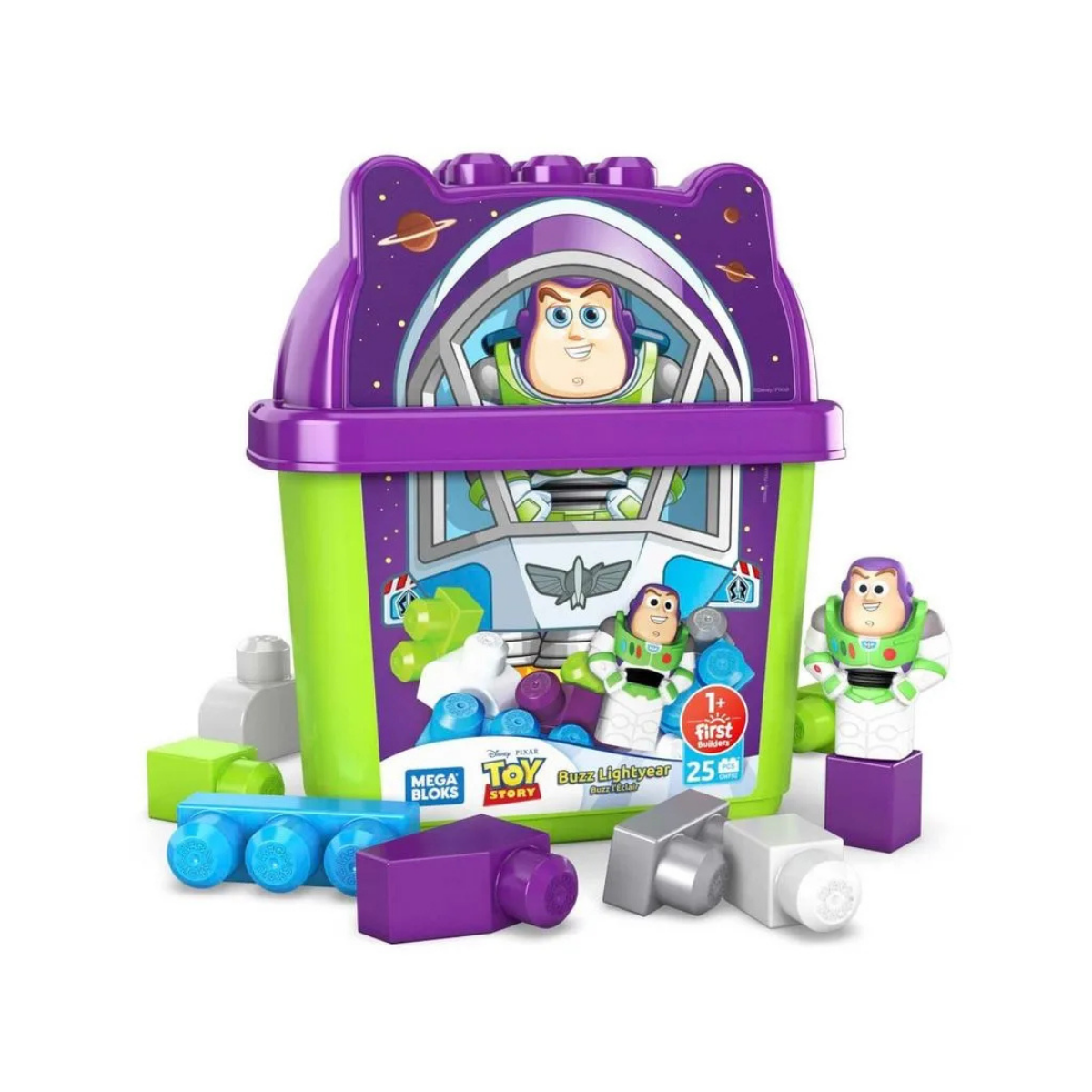 Mega Bloks Bloques de Construcción Disney Cubeta BUZZ LIGHTYEAR