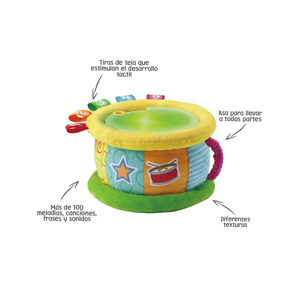 VTech Tambor Luces mágicas Más de 100 Canciones, melodías, Frases y Sonidos