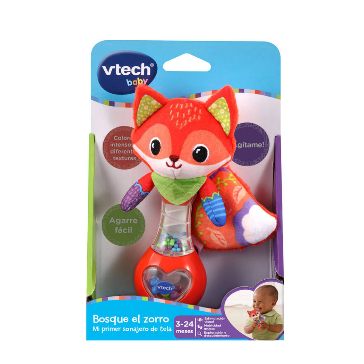 Vtech Bosque el Zorro mi primer Sonajero de tela
