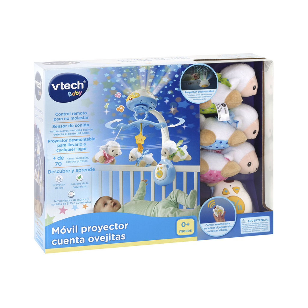 Vtech Móvil proyector musical Cuenta ovejitas para Cuna