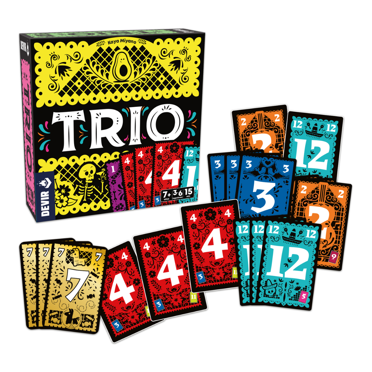 Devir TrioJuego de Cartas Party, rápido y Divertido para Todas Las Edades