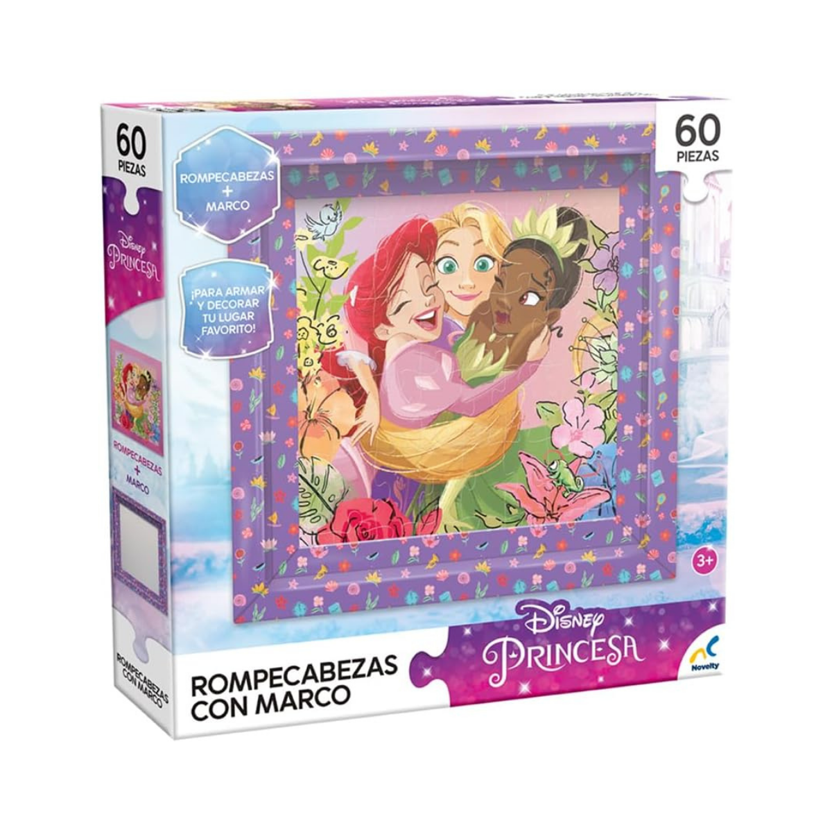 Disney Rompecabezas Infantil Princesas con Marco De 60 Piezas