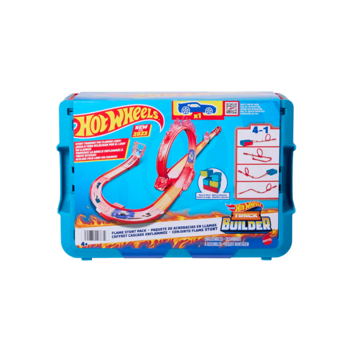 Hot Wheels Track Builder Acrobacias De Fuego
