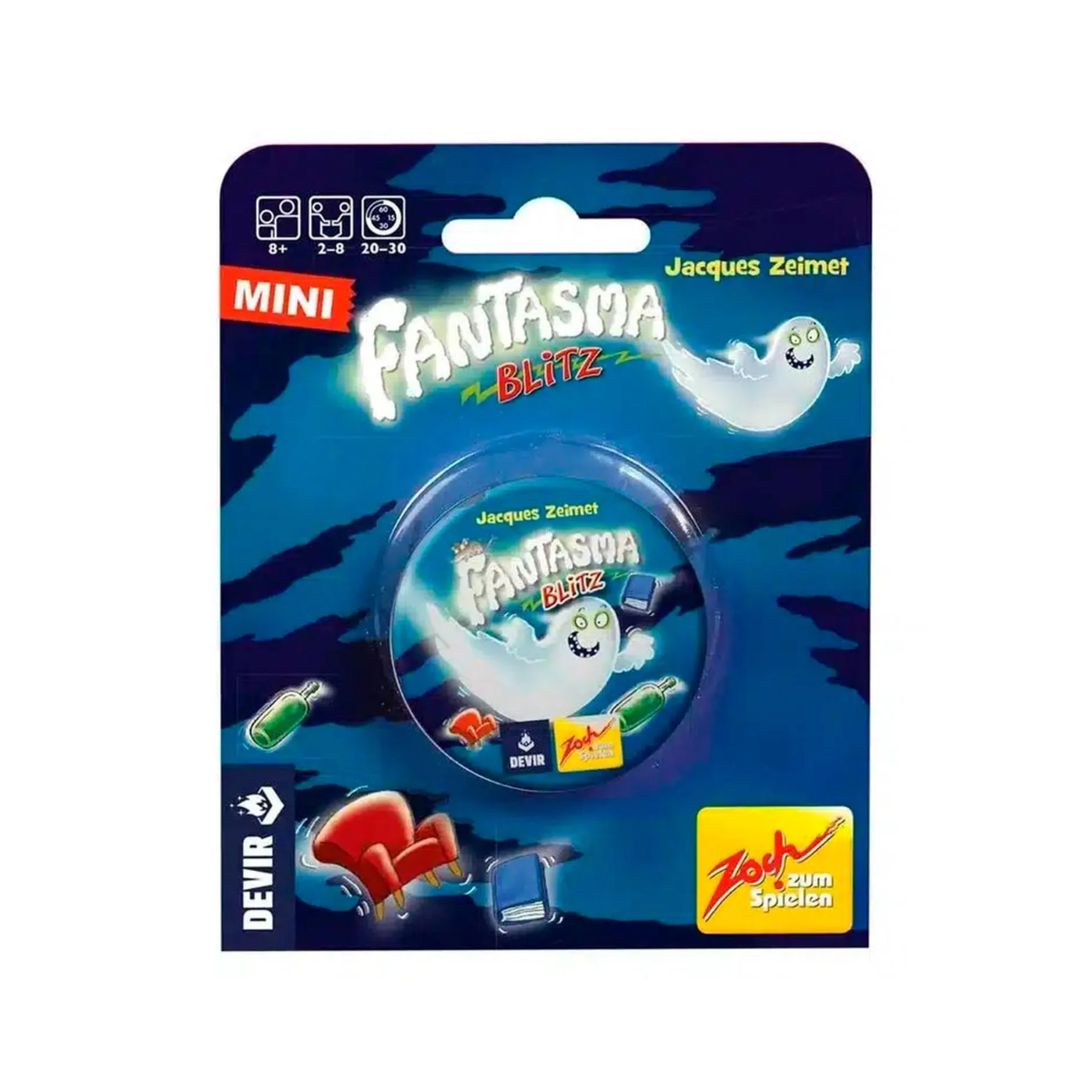 Devir Fantasma Blitz Mini, Juego de Mesa, Infantil, de Bolsillo, Parar Toda la Familia