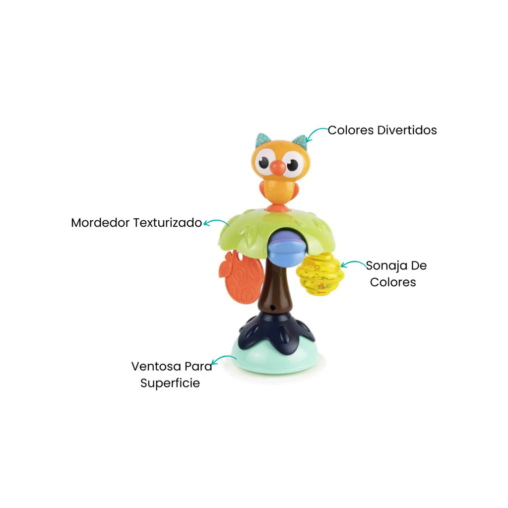 Basa - Sonajero Búho para bebé para mesa de comer