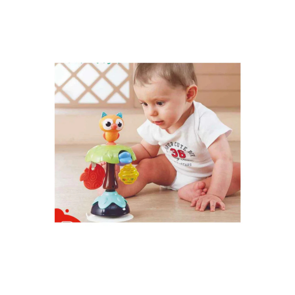 Basa - Sonajero Búho para bebé para mesa de comer