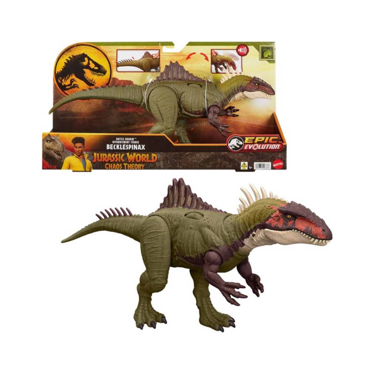 Mattel Jurassic World dinosaurio Roarin' Becklespinax