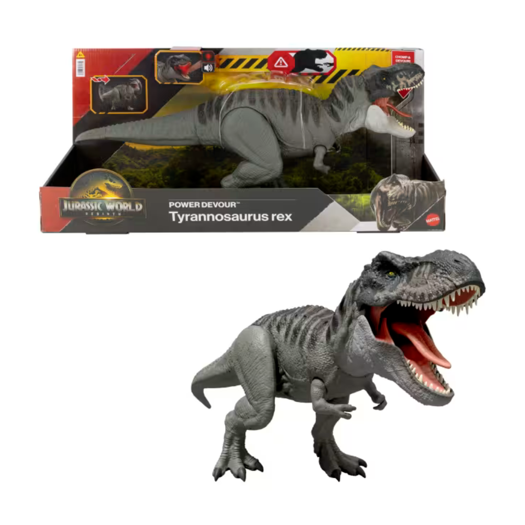 Dinosaurio Tiranosaurio Rex Power Devour De Jurassic World Mattel