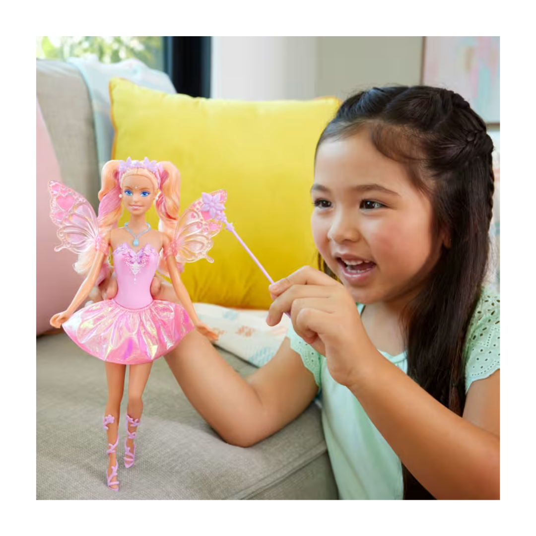 Muñeca Hada Barbie De Fantasía Con Alas Que Cambian De Color