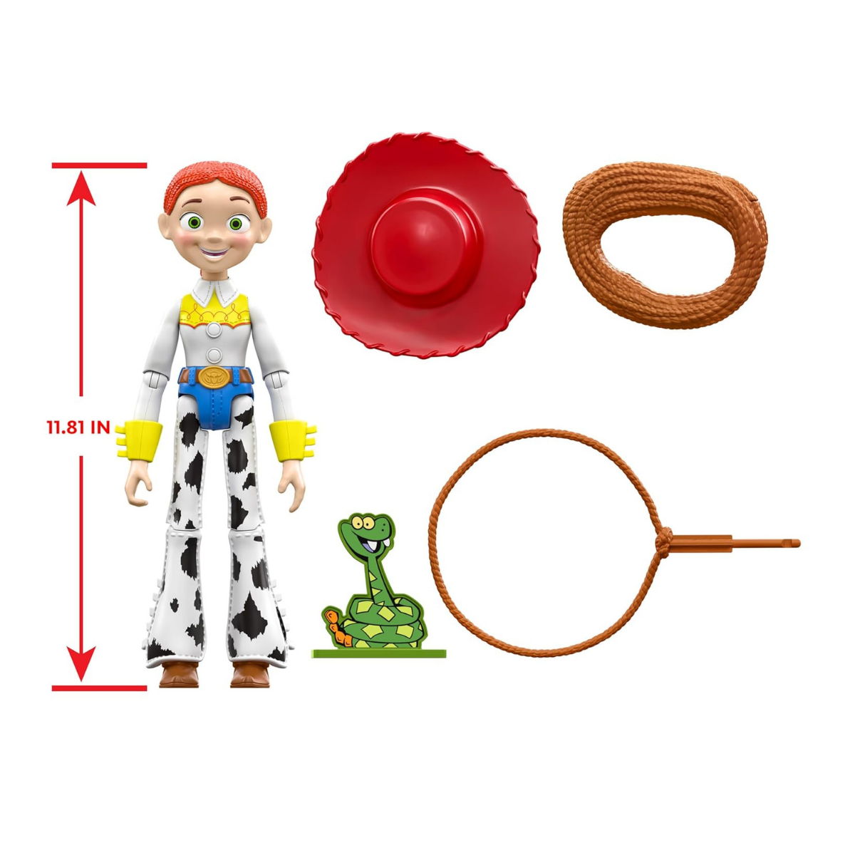 Mattel Disney Pixar Toy Story Muñeca Jessie Figura de acción con accesorios