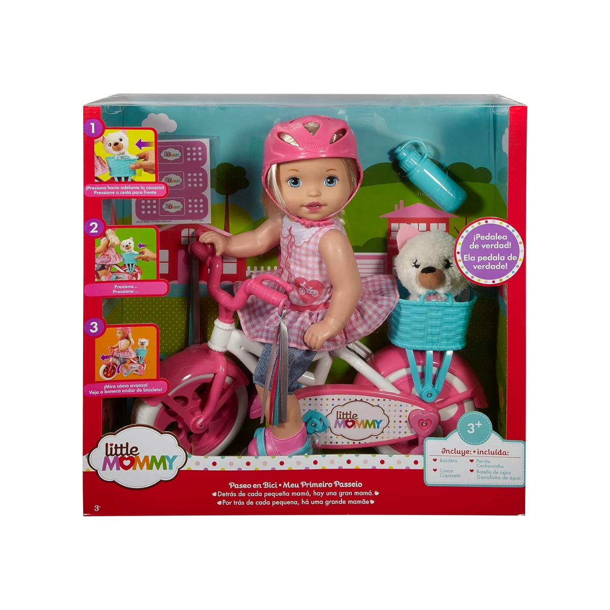 Mattel Little Mommy Muñeco Paseo en bicicleta