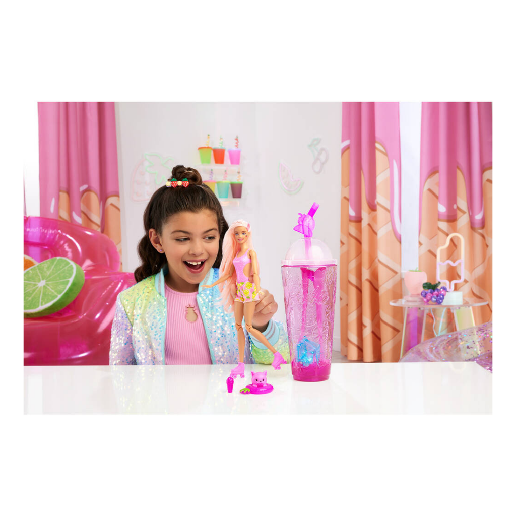 Barbie Pop Reveal, Muñeca Serie de Frutas, Limonada de Fresa Mattel