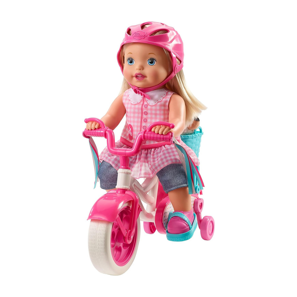 Mattel Little Mommy Muñeco Paseo en bicicleta