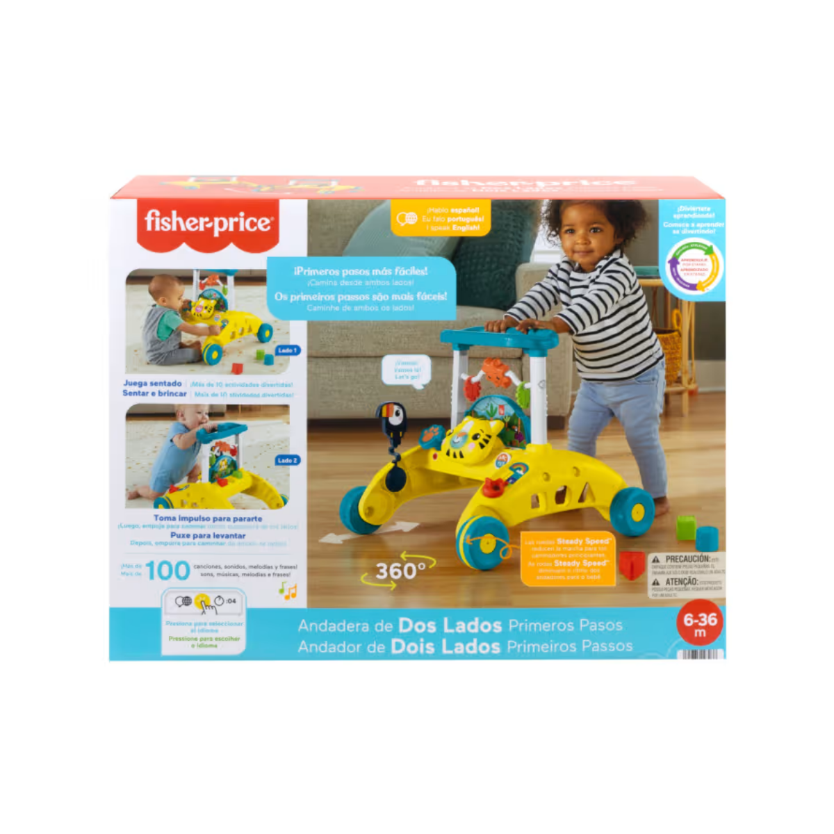 Fisher Price Andadera para Bebés de Dos Lados Primeros Pasos