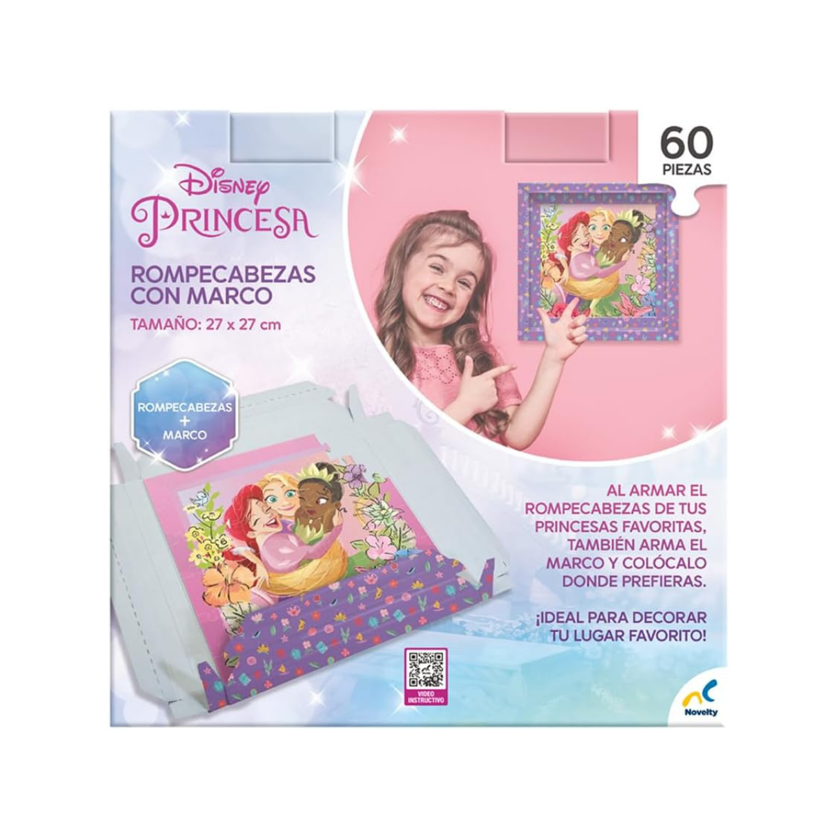 Disney Rompecabezas Infantil Princesas con Marco De 60 Piezas