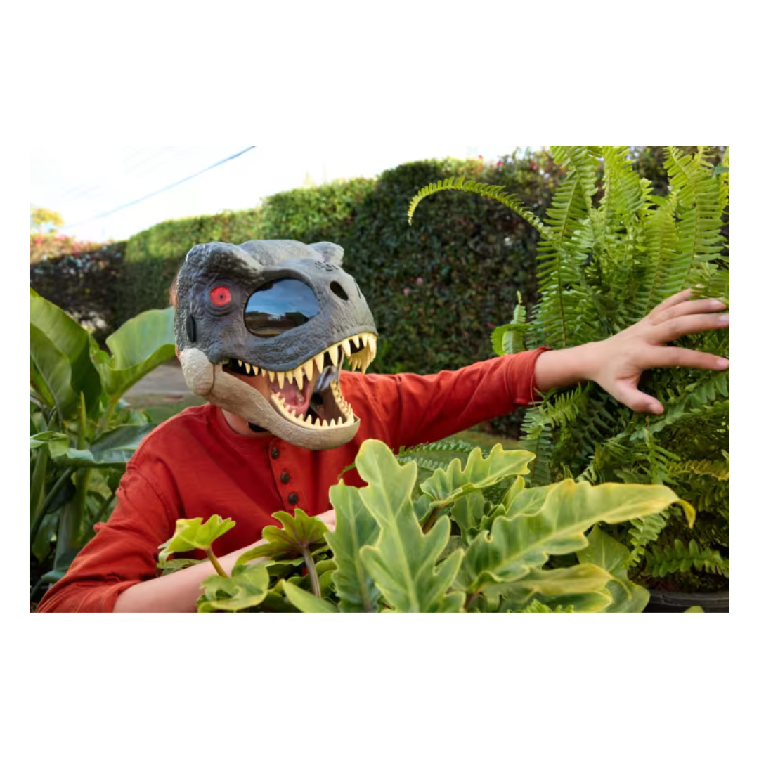 Máscara de dinosaurio T. Rex De Jurassic World: Rebirth Con Ojos Led