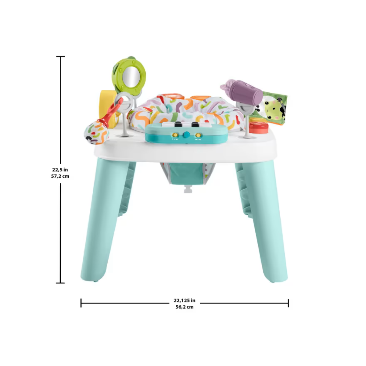 Fisher Price Centro de actividades para bebés y mesa de juegos para niños pequeños 3 en 1 con música y luces