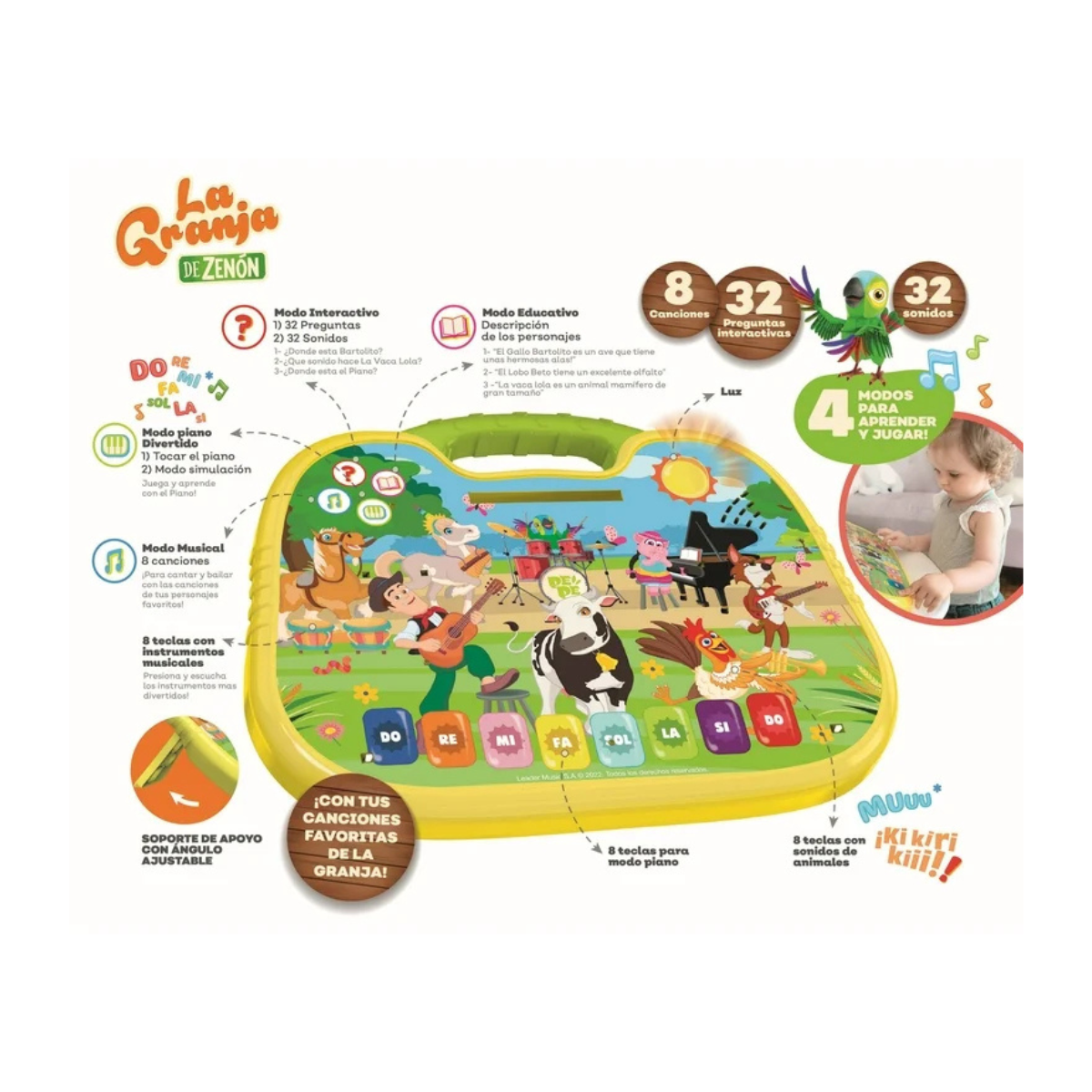 La Granja de Zenón Smart Pad Interactivo con Preguntas, canciones y Muchos Sonidos