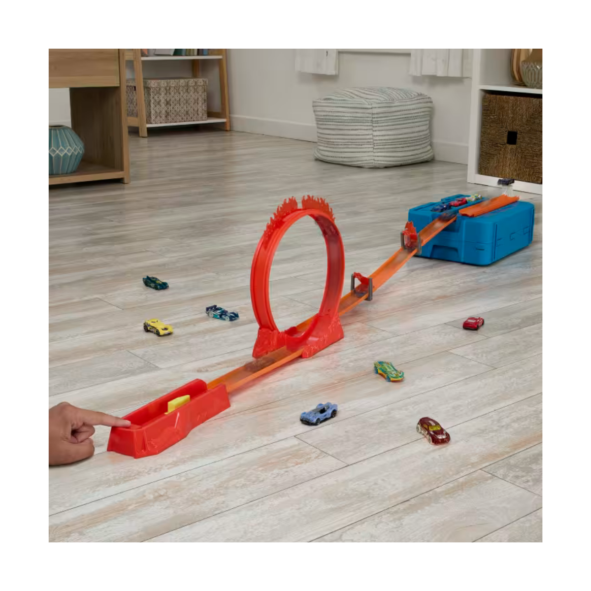 Hot Wheels Track Builder Acrobacias De Fuego