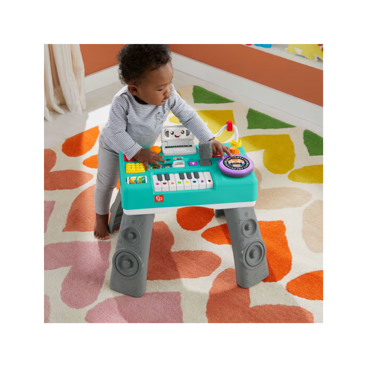Fisher Price Ríe y Aprende Juguete para Bebés Mesa Musical Aprende Conmigo