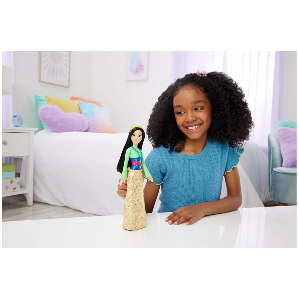 Mattel Disney Princesa Mulán Muñeca princesa con pelo largo