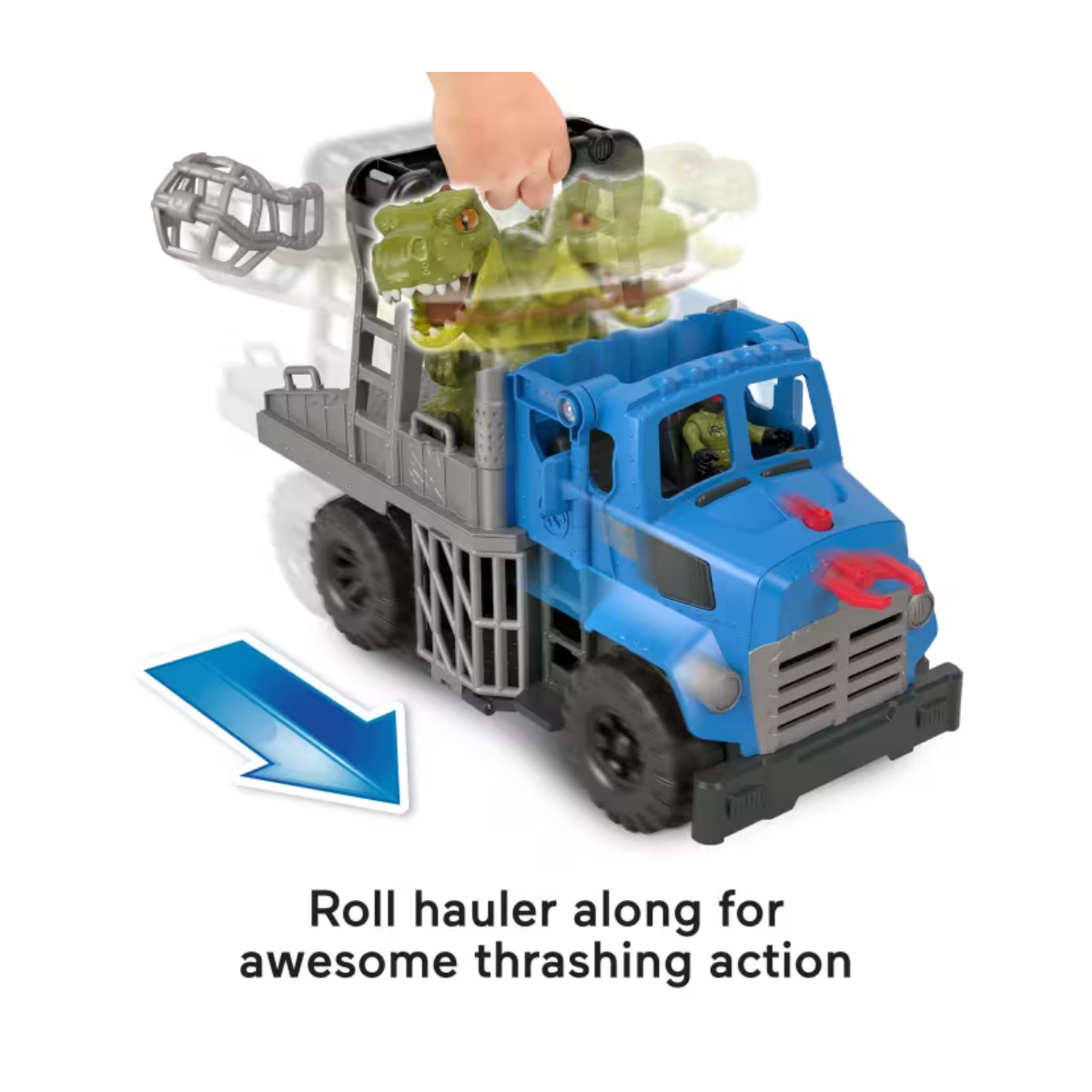 Imaginext Jurassic World Vehículo y juego de 5 piezas de dinosaurio T. Rex