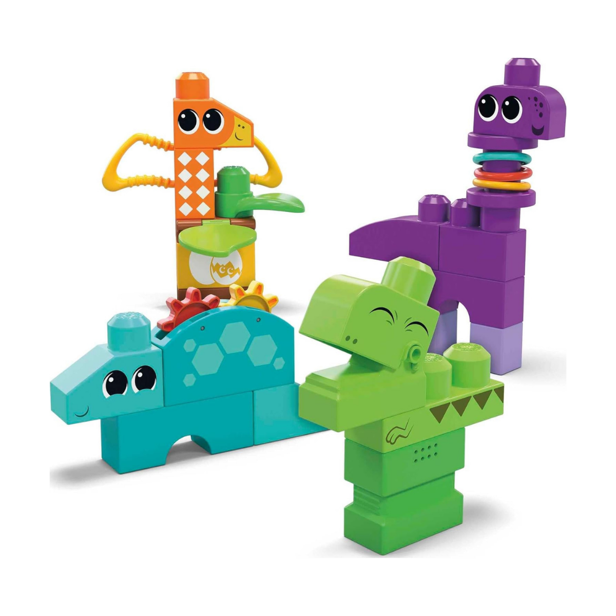 Fisher Price Mega Bloks Dinosaurios 24 Bloques sensoriales de construcción