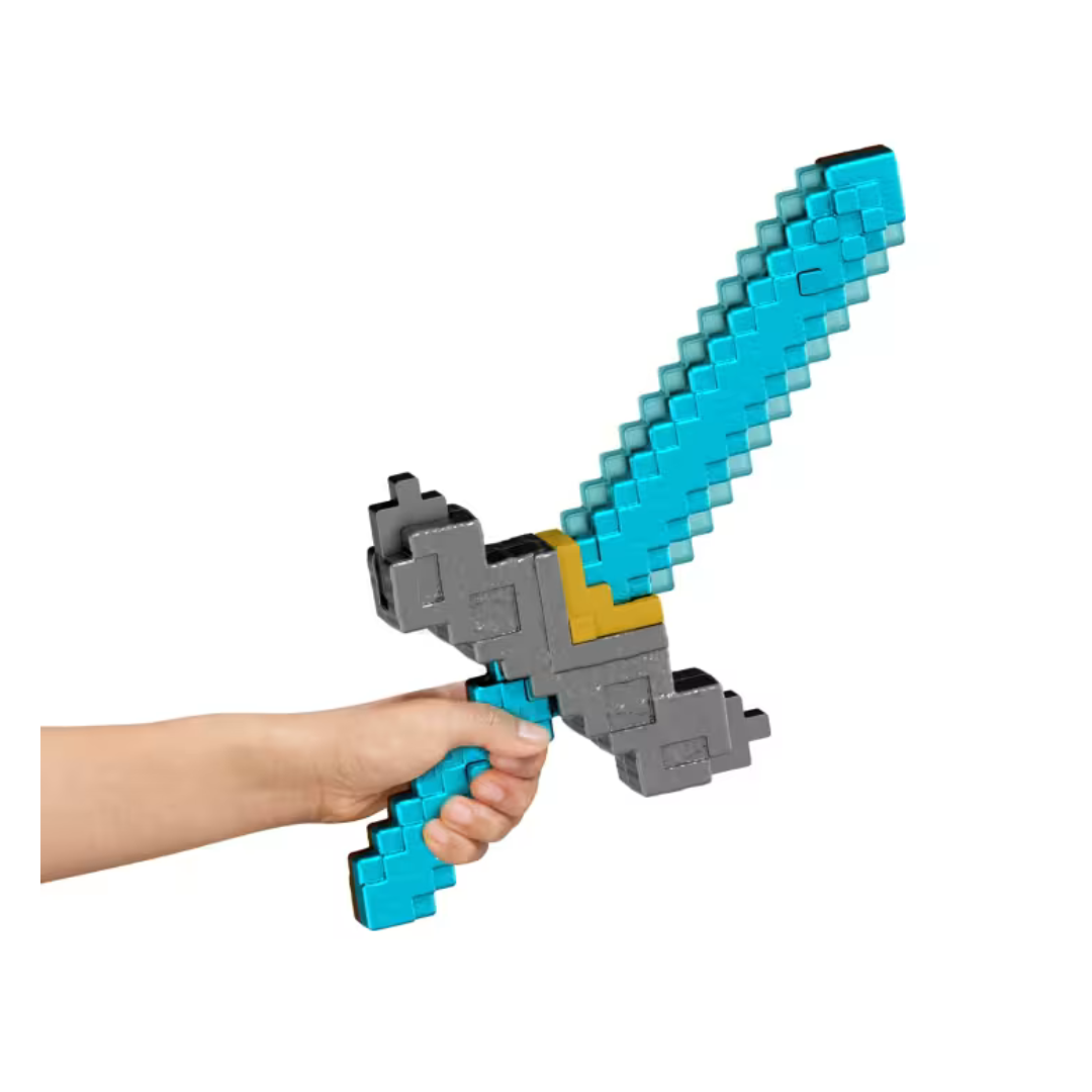 Espada y Pico Transformable De Minecraft Mattel