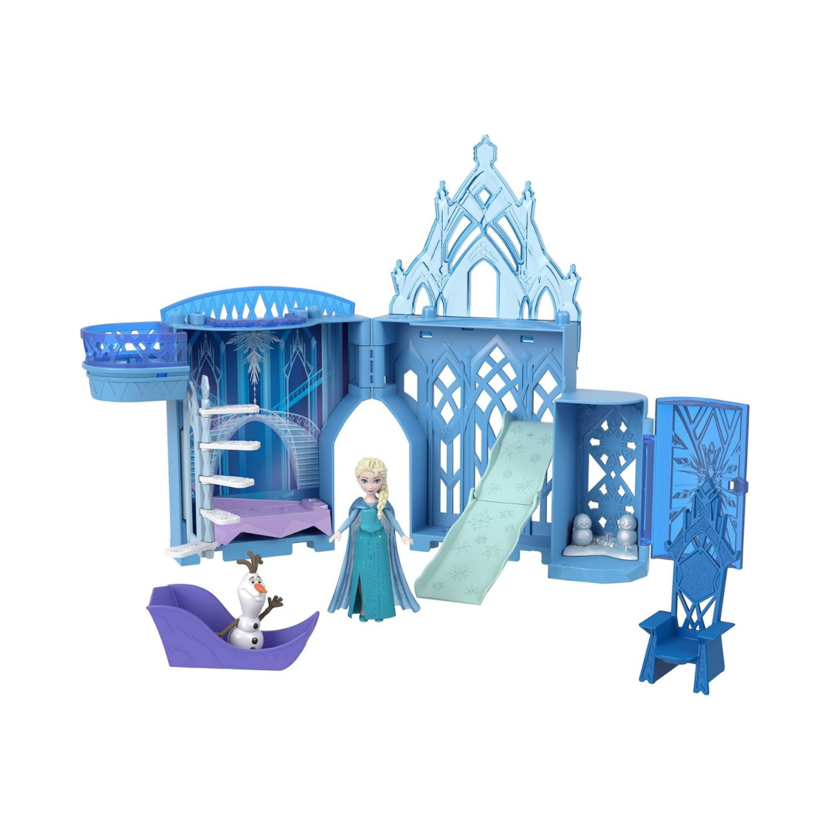 Mattel Disney Frozen Elsa y Castillo de Hielo con Mini Muñeca para Vestir y Castillo