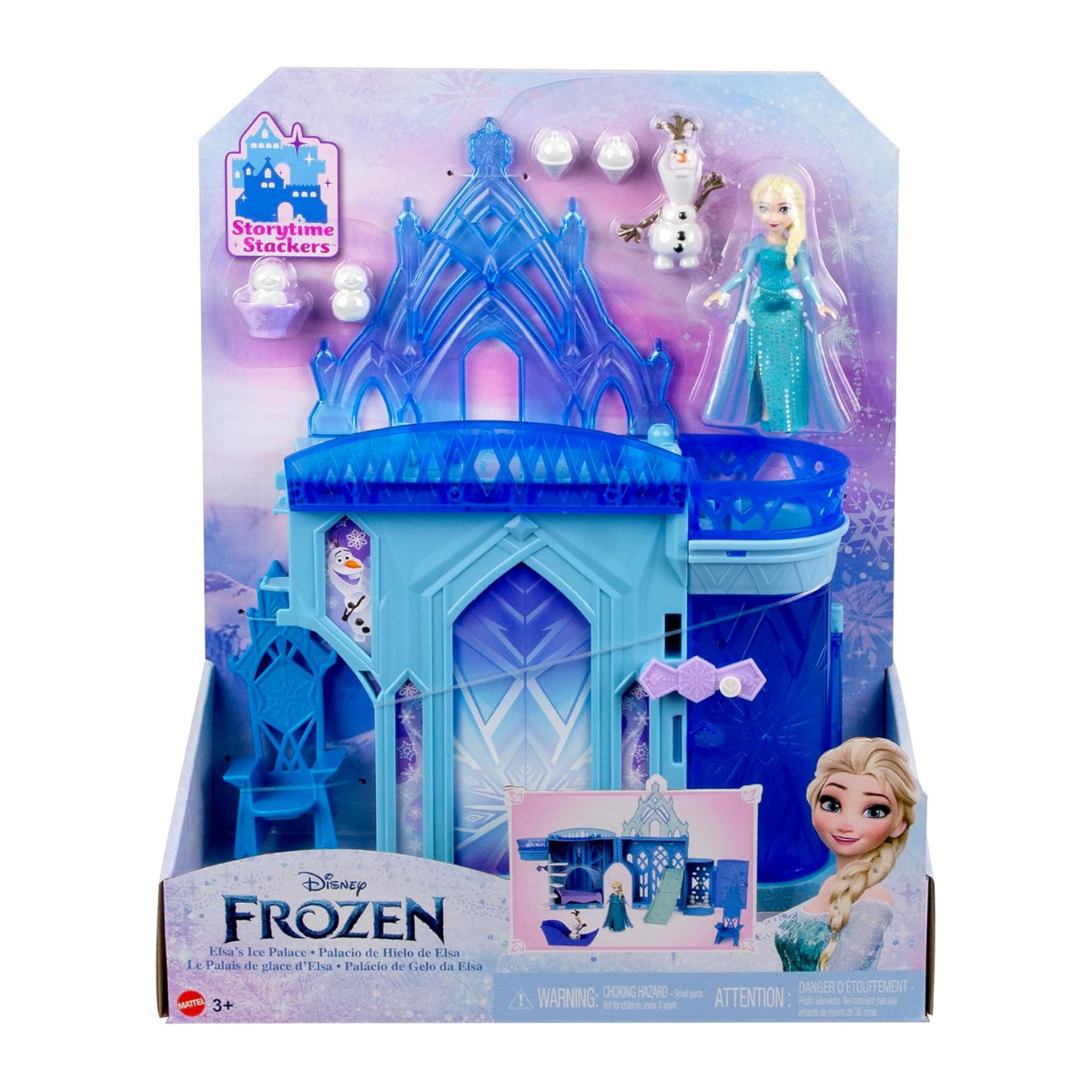 Mattel Disney Frozen Elsa y Castillo de Hielo con Mini Muñeca para Vestir y Castillo