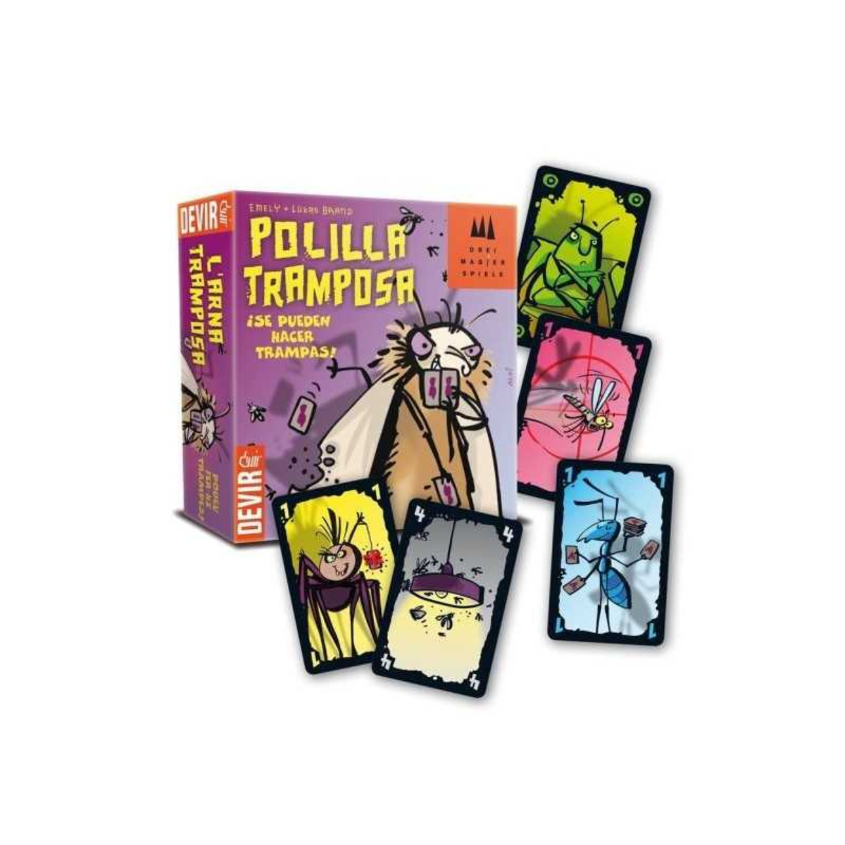 Devir Polilla Tramposa Original, Juego de Cartas, Juego de mesa para Niños