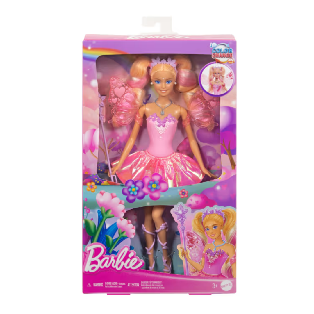 Muñeca Hada Barbie De Fantasía Con Alas Que Cambian De Color