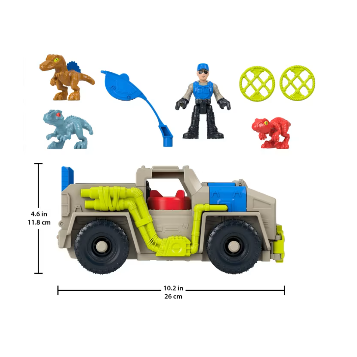 Imaginext Jurassic World Vehículo de Juguete Rastreadora de Dinosaurios
