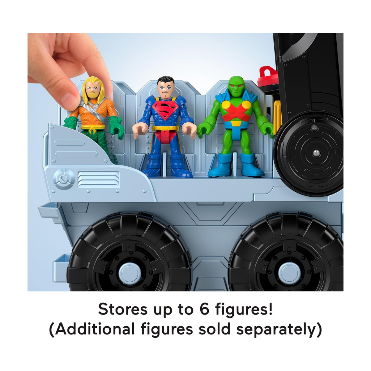 Imaginext DC Super Friends Batman Juguete transformable con luces, sonidos y proyectiles para niños