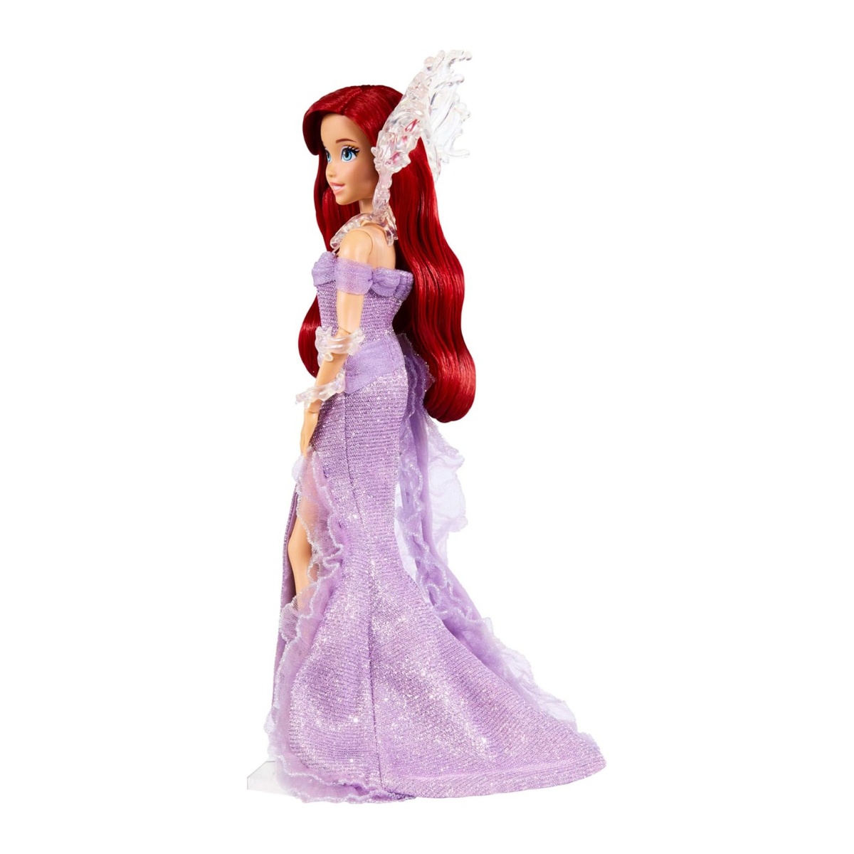 Mattel Muñeca Ariel, la Sirenita con soporte de exhibición, inspirada en la película de Disney 35 aniversario