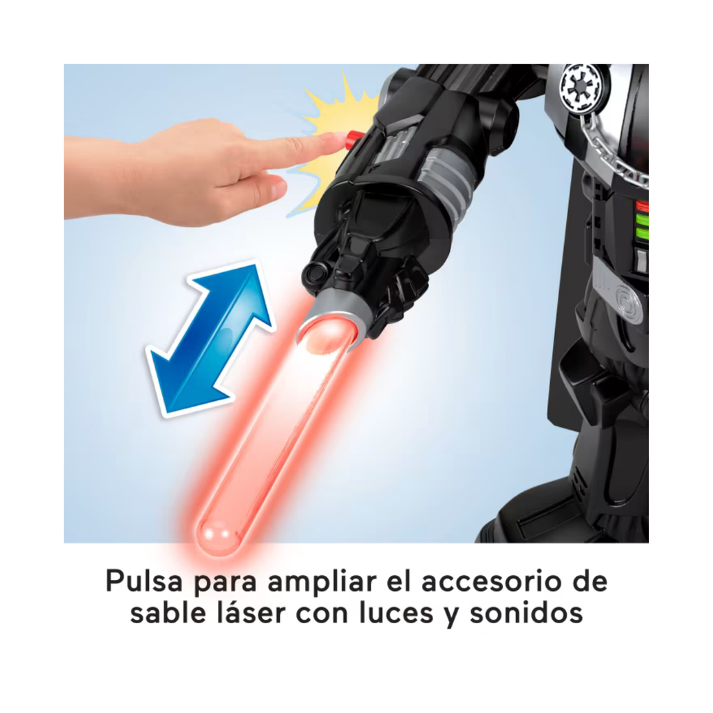 Imaginext Star Wars Robot De Darth Vader Juguete De Más De 60Cm, Luces Y Sonidos, Y Figurita Metálica De Soldado Imperial