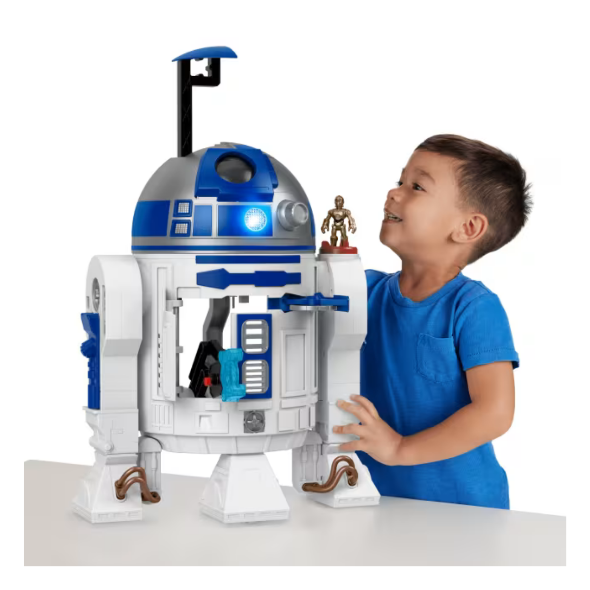 Imaginext Star Wars Juguete De R2-D2 Con Luces Y Sonidos, Y Una Figurita Metálica De C-3Po, Para Niños Y Niñas