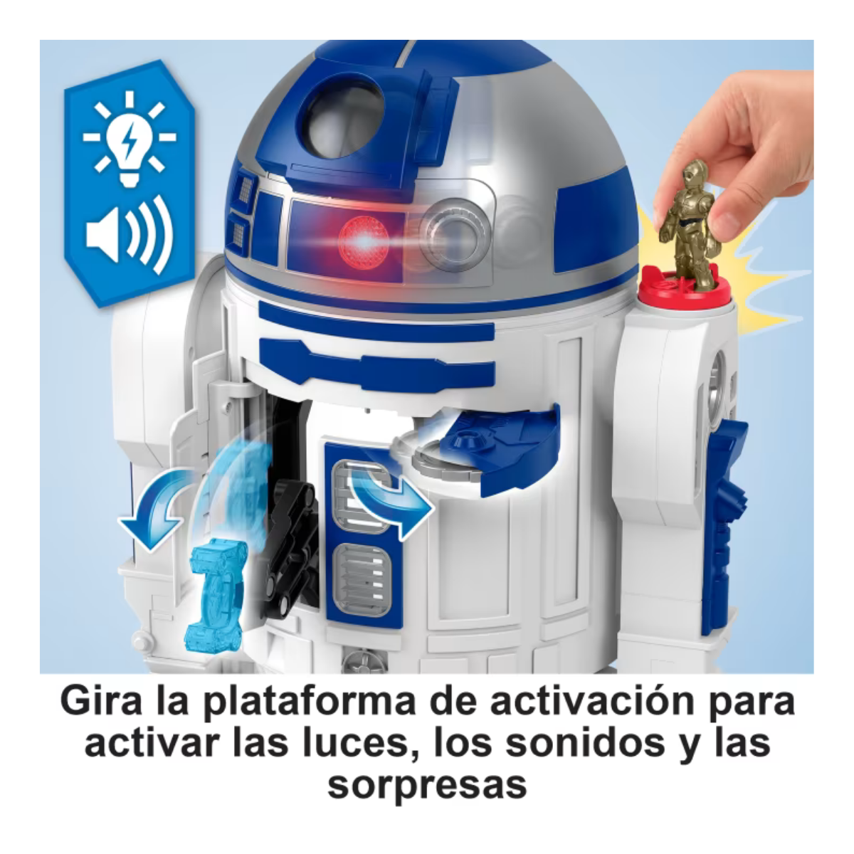 Imaginext Star Wars Juguete De R2-D2 Con Luces Y Sonidos, Y Una Figurita Metálica De C-3Po, Para Niños Y Niñas