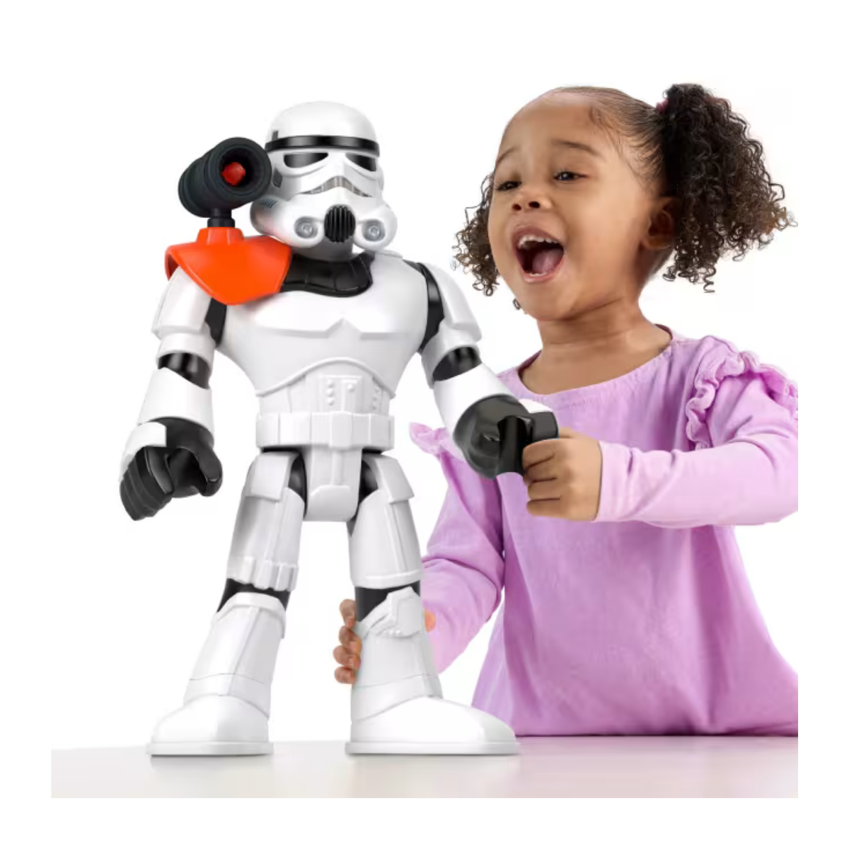 Imaginext XXL de Stormtrooper de Star Wars  juguete articulado de más de 40 cm de alto con lanzador