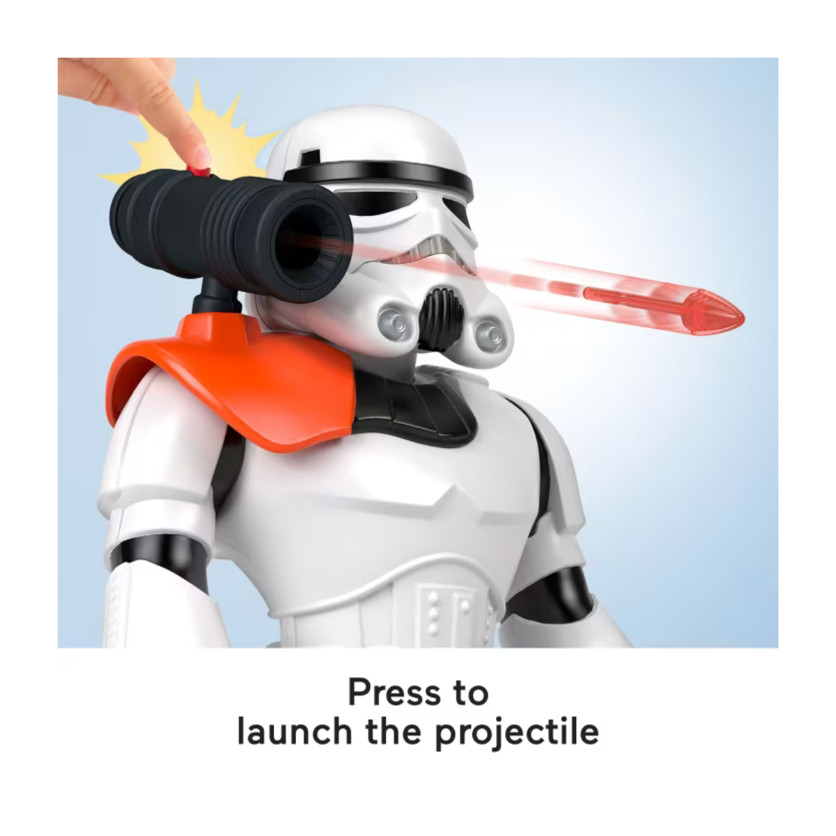 Imaginext XXL de Stormtrooper de Star Wars  juguete articulado de más de 40 cm de alto con lanzador