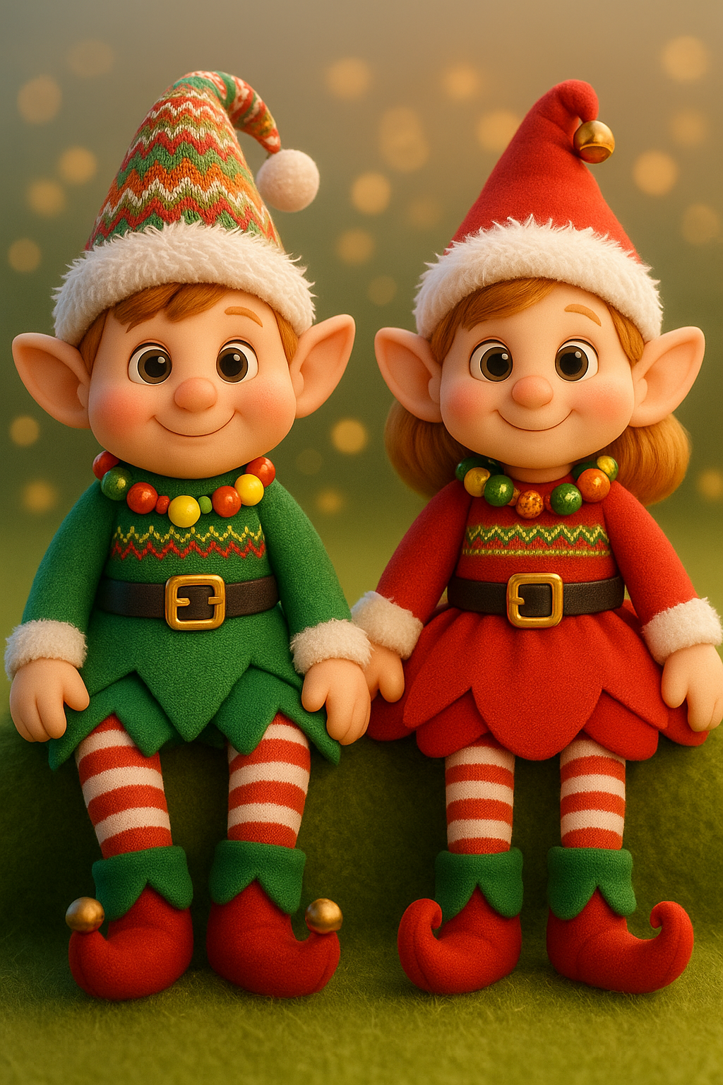 Duende de Navidad Niña Rojo