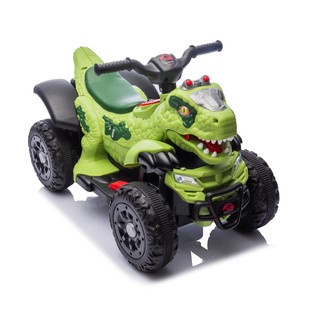Cuatrimoto Todo Terreno de Dinosaurio Verde y Azul