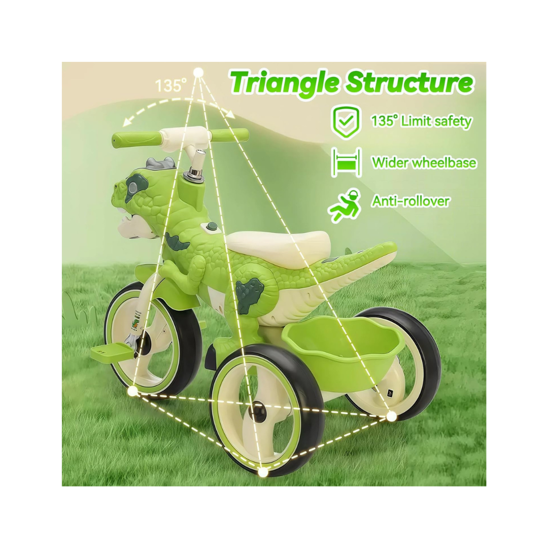 Triciclo de Dinosaurio con Luces y Sonidos