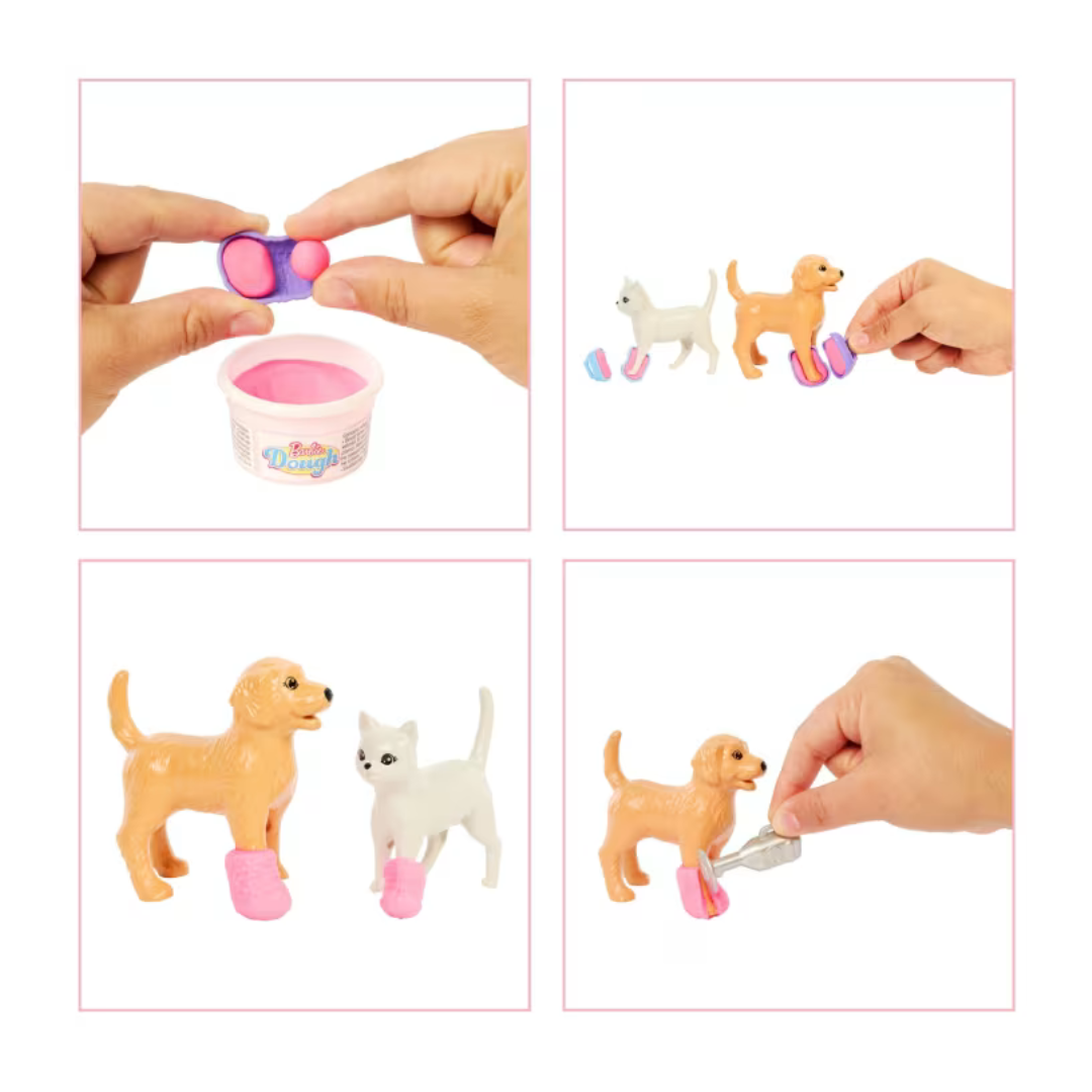 Clínica Veterinaria De Barbie Con Muñeca De Pelo Rosa